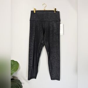 NWT Lululemon High Waisted Black Patterned Leggings